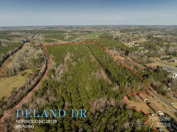 45 Acres of Mixed-Use Land for Sale in Norwood, North Carolina
