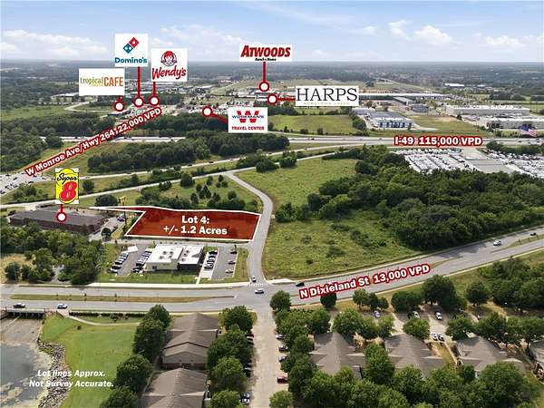 1.45 Acres of Commercial Land for Sale in Lowell, Arkansas