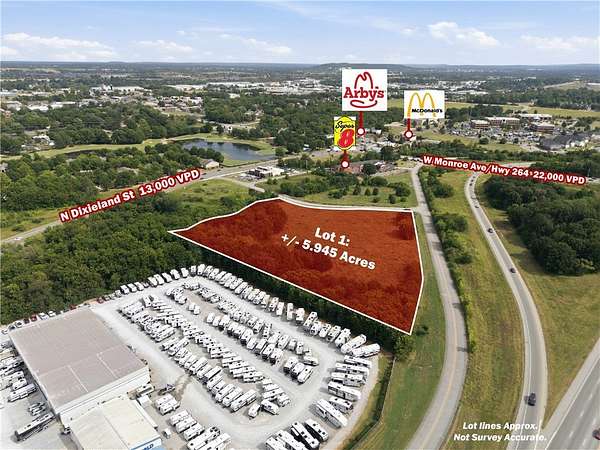 6 Acres of Commercial Land for Sale in Lowell, Arkansas