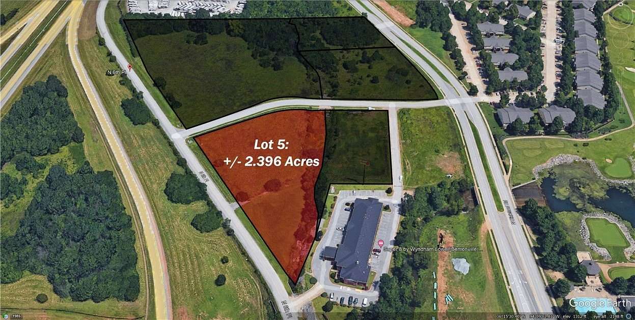 2.4 Acres of Commercial Land for Sale in Lowell, Arkansas