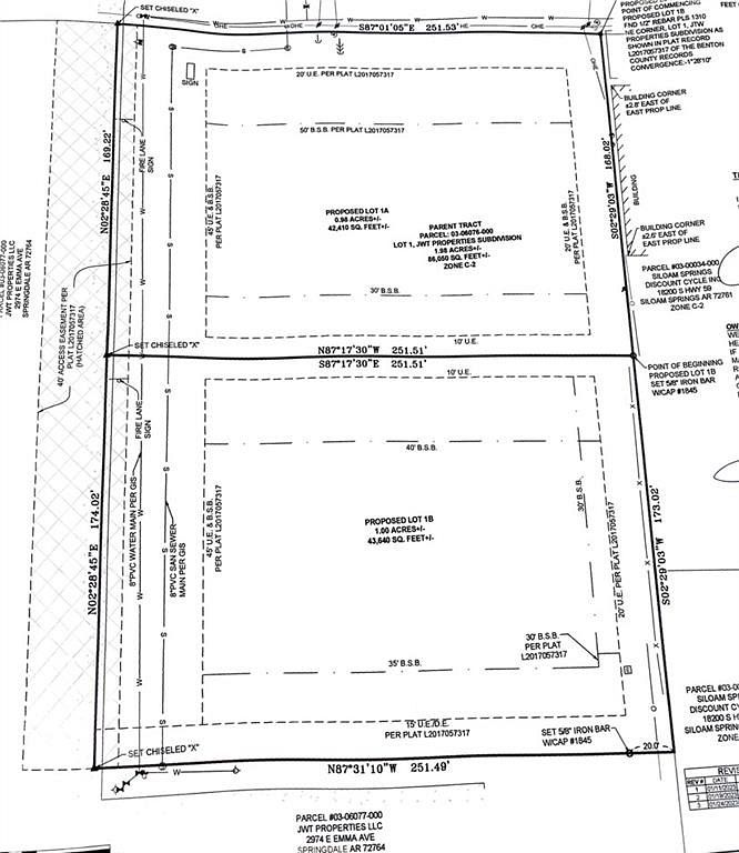 0.98 Acres of Commercial Land for Sale in Siloam Springs, Arkansas
