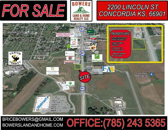0.99 Acres of Commercial Land for Sale in Concordia, Kansas
