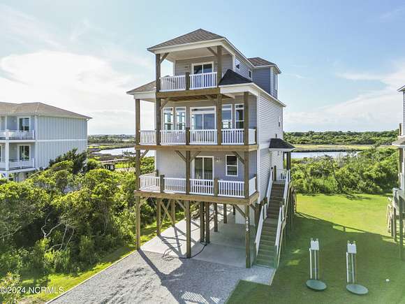 1.1 Acres of Residential Land with Home for Sale in North Topsail Beach, North Carolina