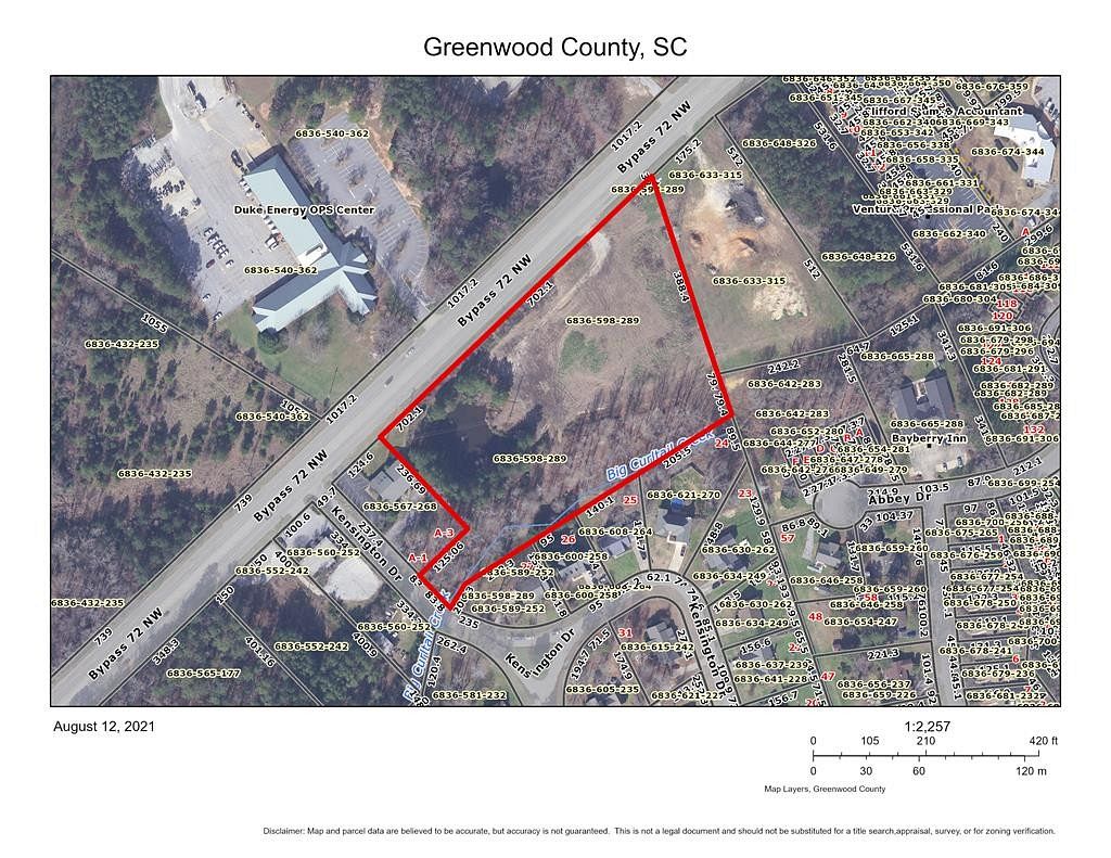 5.5 Acres of Commercial Land for Sale in Greenwood, South Carolina