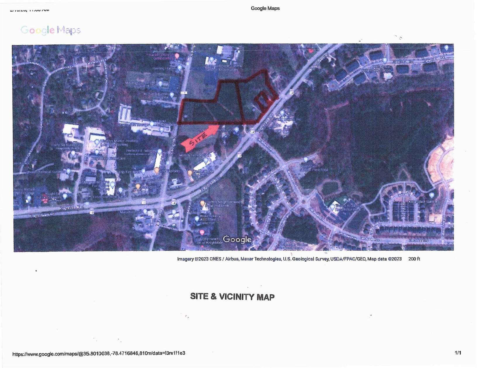 4.4 Acres of Commercial Land for Sale in Knightdale, North Carolina