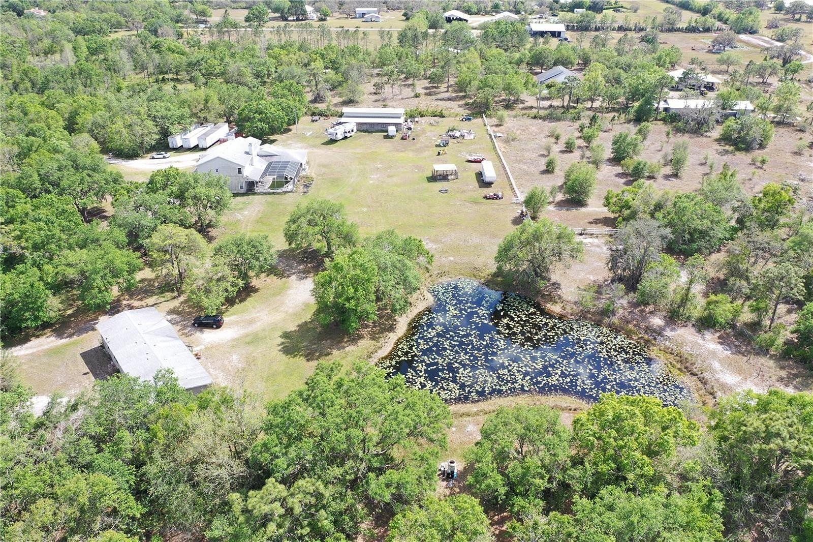 5 Acres of Residential Land with Home for Sale in Myakka City, Florida