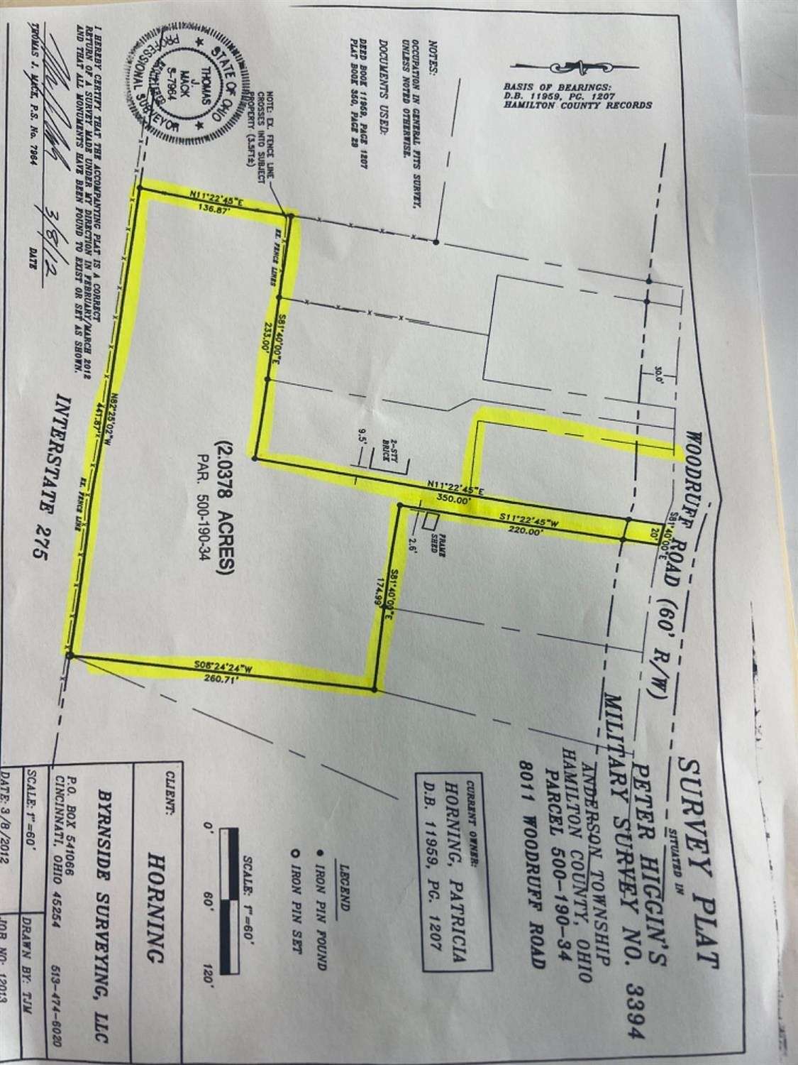 2.3 Acres of Residential Land for Sale in Anderson Township, Ohio