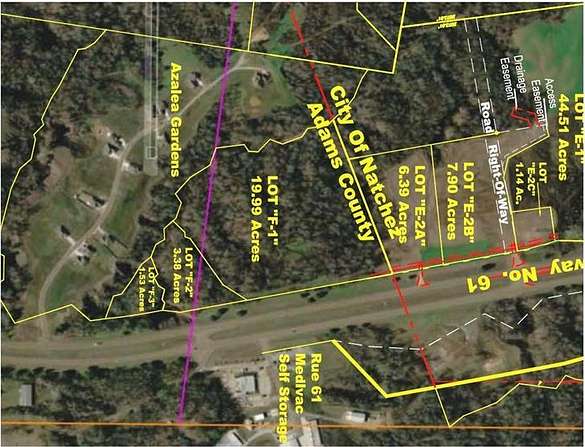 15.4 Acres of Commercial Land for Sale in Natchez, Mississippi