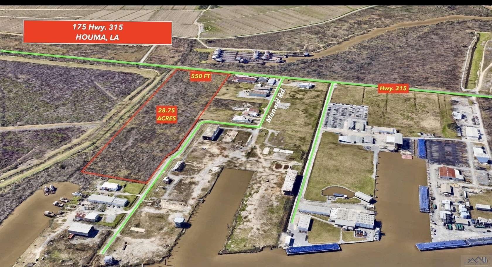 28.8 Acres of Commercial Land for Sale in Houma, Louisiana