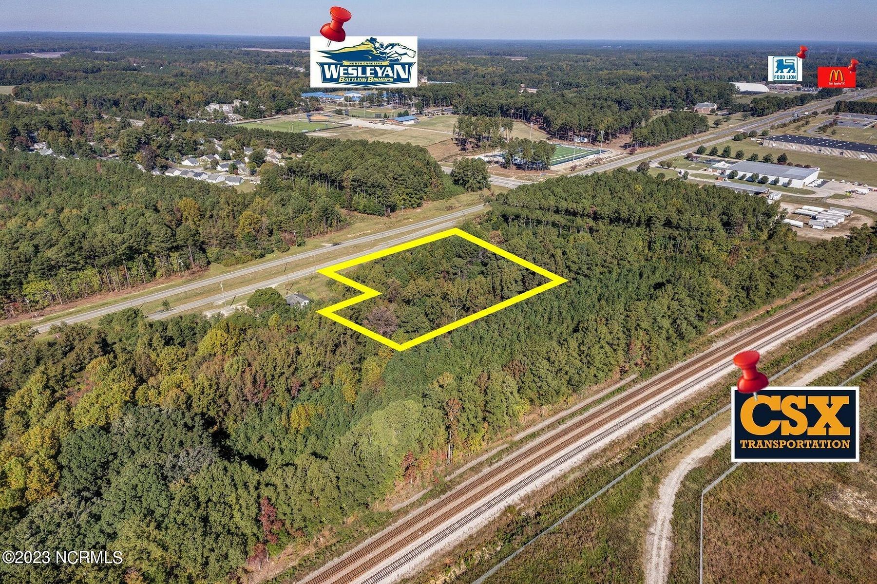 1.4 Acres of Commercial Land for Lease in Rocky Mount, North Carolina