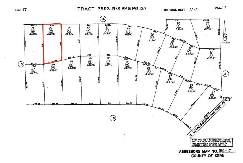 3 Acres of Residential Land for Sale in California City, California