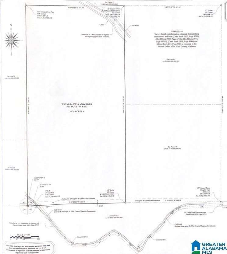 20 Acres of Recreational Land for Sale in Springville, Alabama