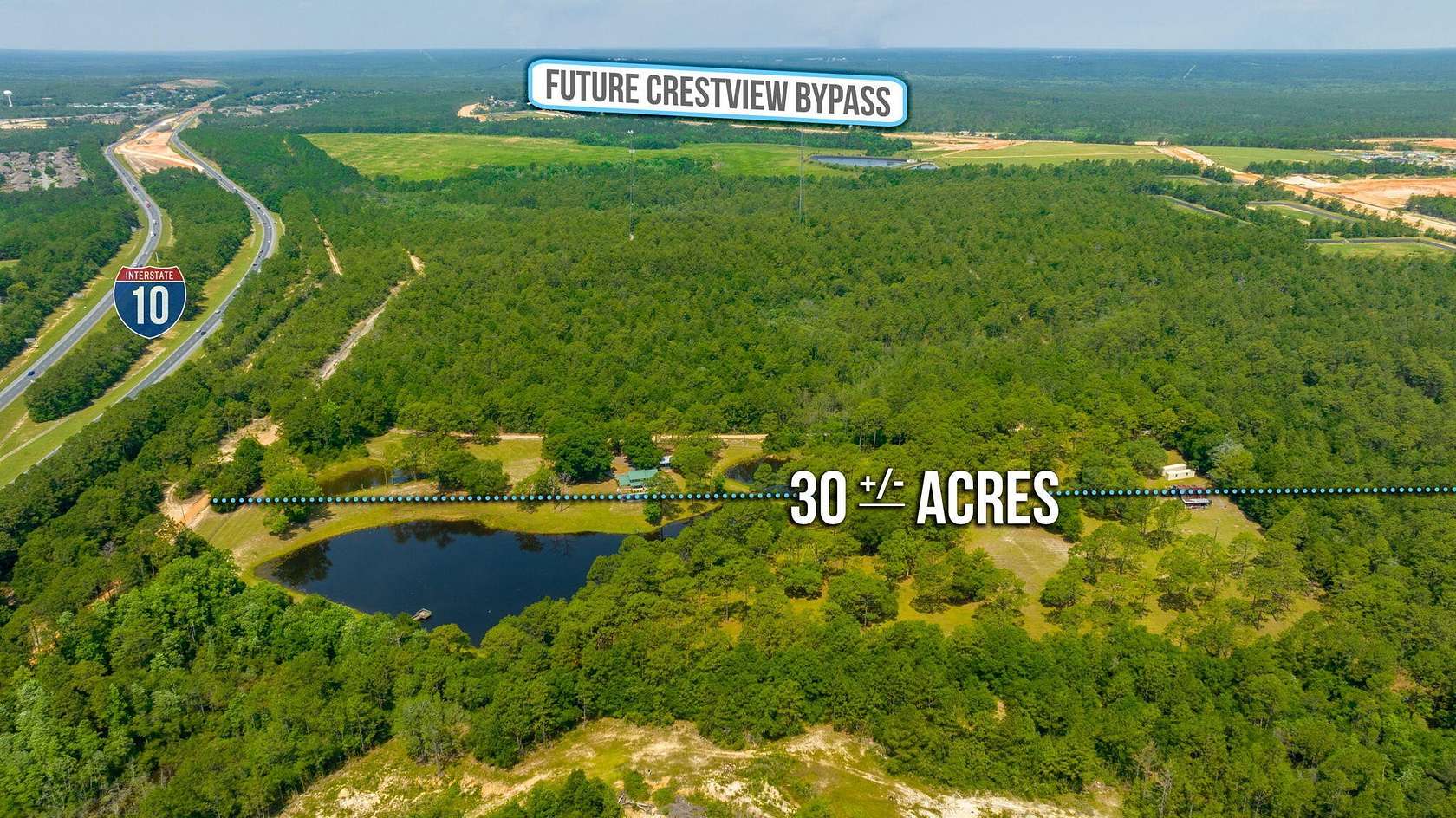 30 Acres of Improved Mixed-Use Land for Sale in Crestview, Florida