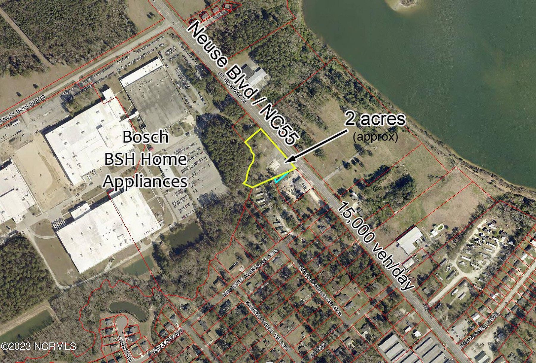 1.9 Acres of Commercial Land for Sale in New Bern, North Carolina