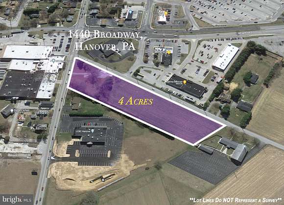 4 Acres of Commercial Land for Sale in Hanover, Pennsylvania
