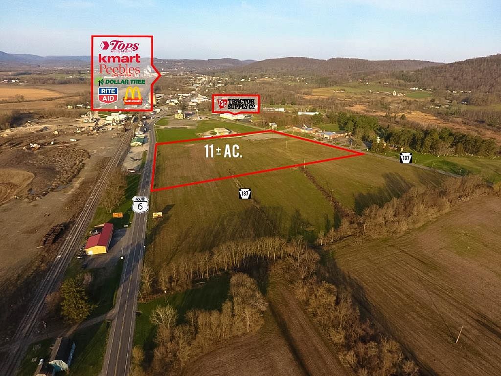 11.3 Acres of Mixed-Use Land for Sale in Towanda, Pennsylvania