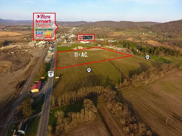 11.3 Acres of Mixed-Use Land for Sale in Towanda, Pennsylvania