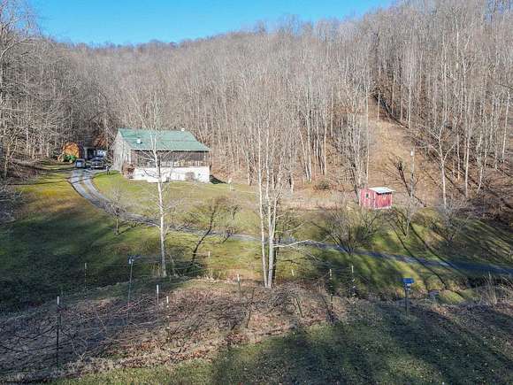 35 Acres of Agricultural Land with Home for Sale in Gassaway, West Virginia
