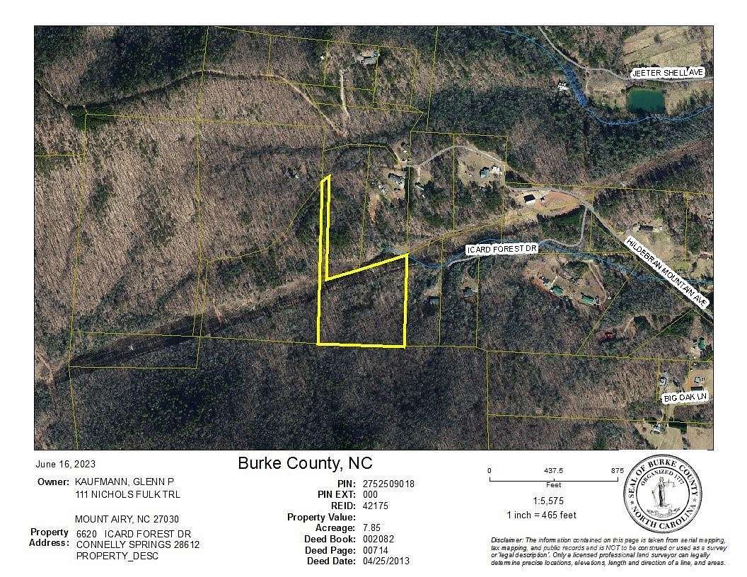 7.85 Acres of Land for Sale in Connelly Springs, North Carolina