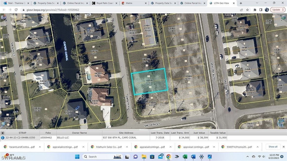 0.233 Acres of Commercial Land for Sale in Cape Coral, Florida