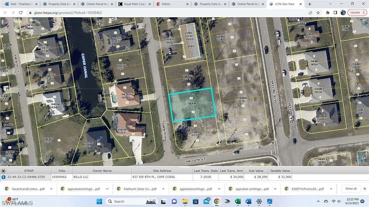 0.23 Acres of Commercial Land for Sale in Cape Coral, Florida