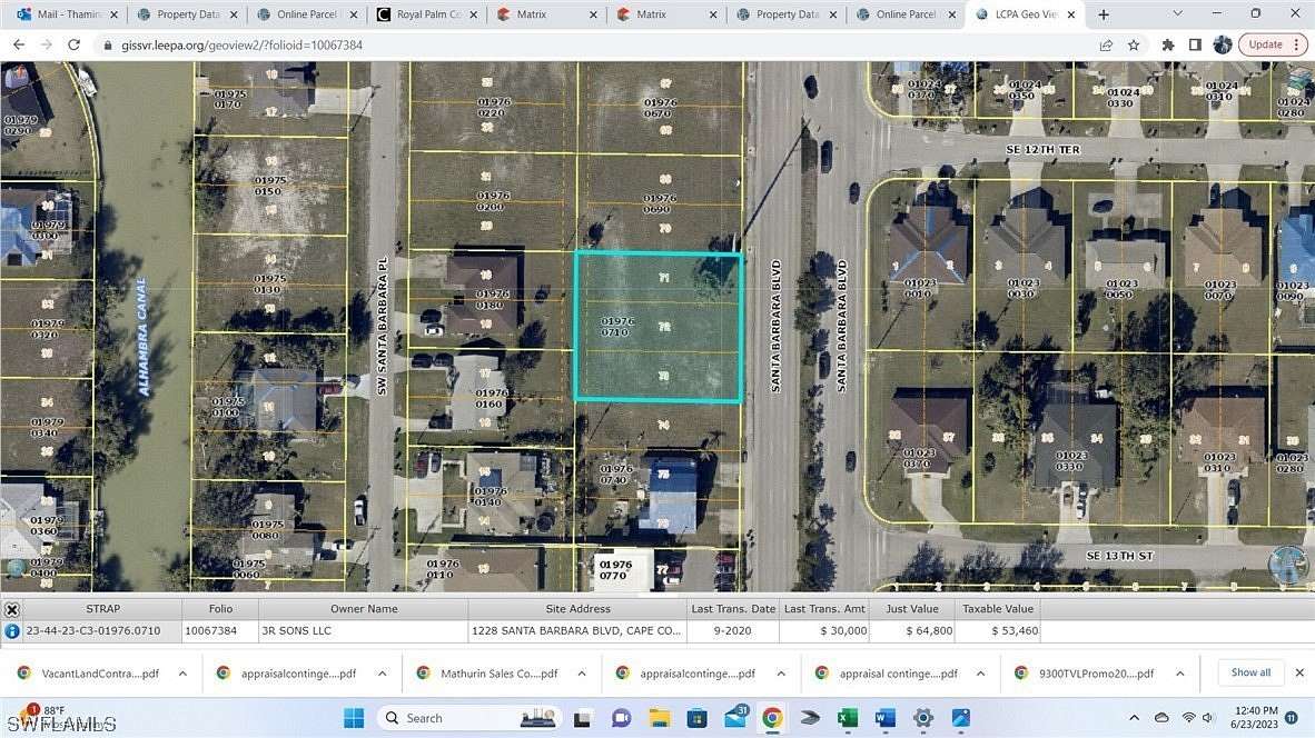 0.37 Acres of Commercial Land for Sale in Cape Coral, Florida