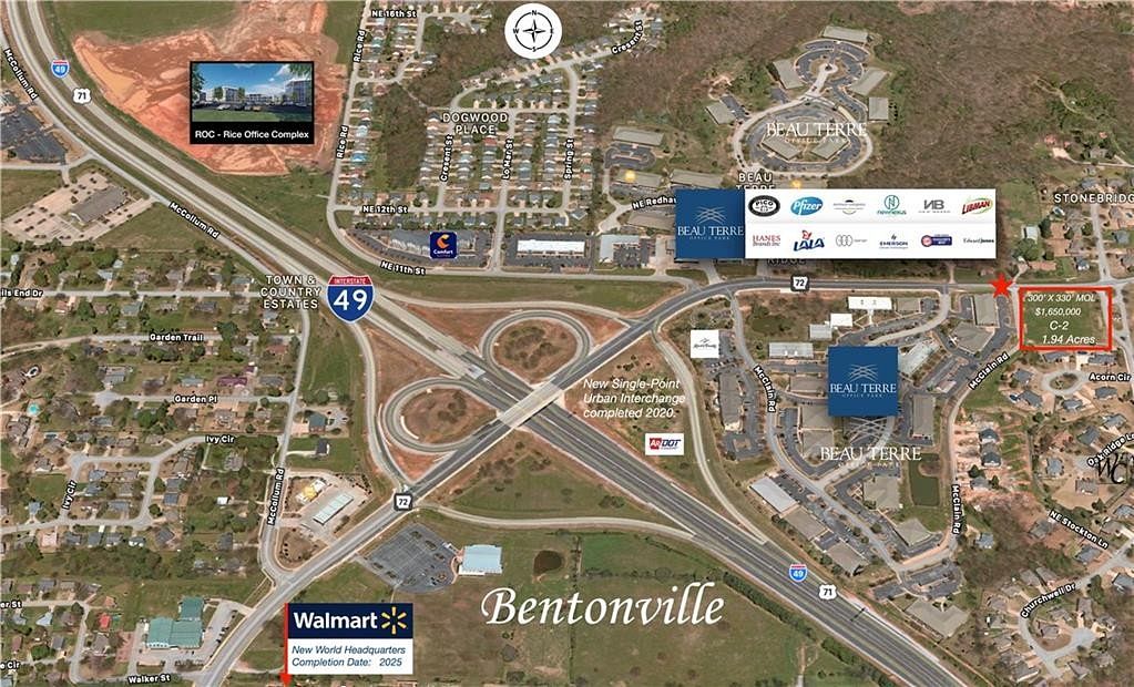 1.9 Acres of Commercial Land for Sale in Bentonville, Arkansas