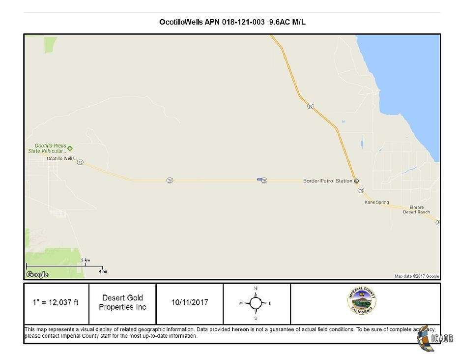 9.6 Acres of Residential Land for Sale in Desert Shores, California