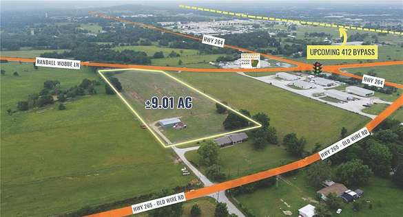 9 Acres of Commercial Land for Sale in Springdale, Arkansas