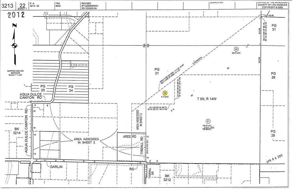 4.884 Acres of Land for Sale in Agua Dulce, California