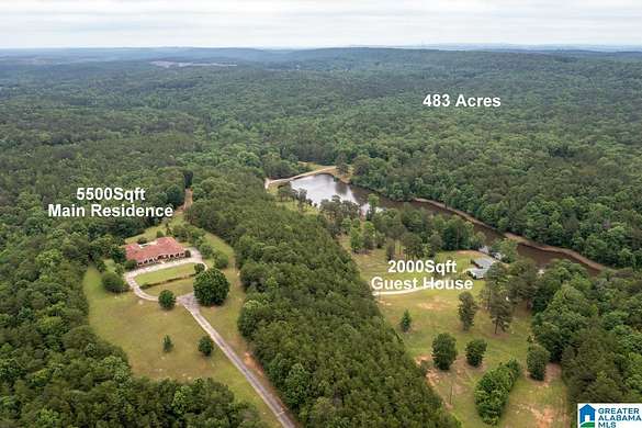 483 Acres of Recreational Land with Home for Sale in McCalla, Alabama