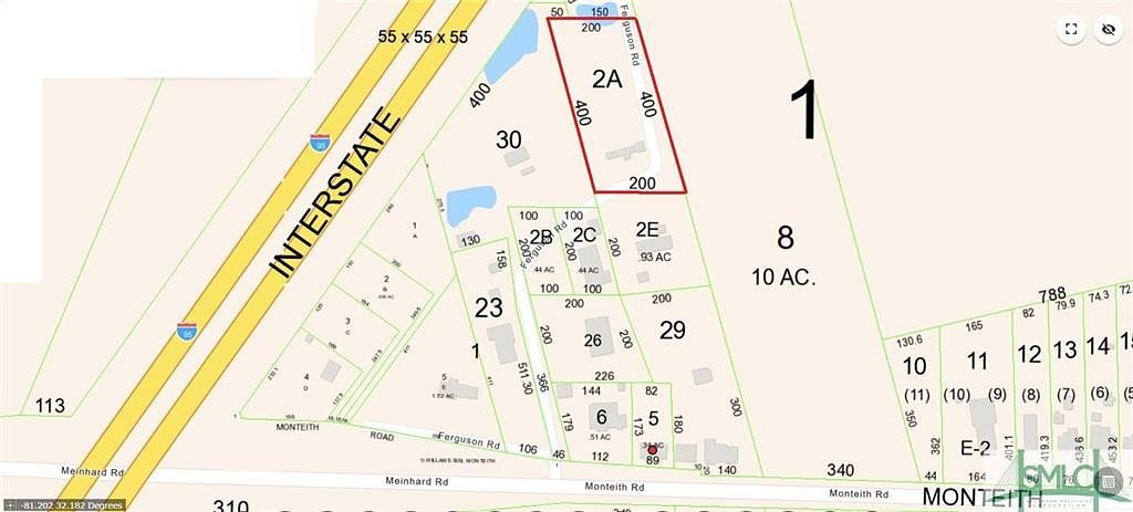 8 Acres of Residential Land with Home for Sale in Port Wentworth, Georgia