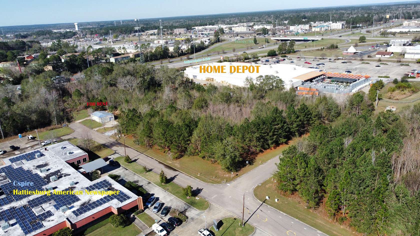 1.6 Acres of Improved Mixed-Use Land for Sale in Hattiesburg, Mississippi