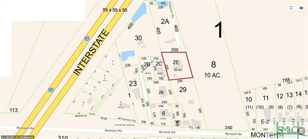 8 Acres of Residential Land with Home for Sale in Port Wentworth, Georgia