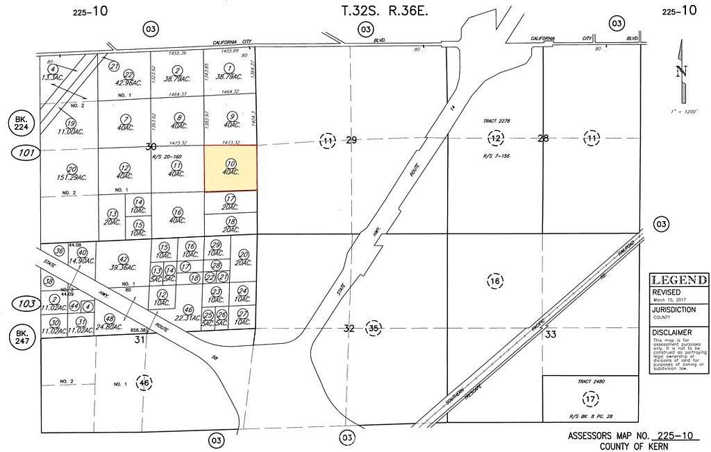 40 Acres of Land for Sale in Mojave, California