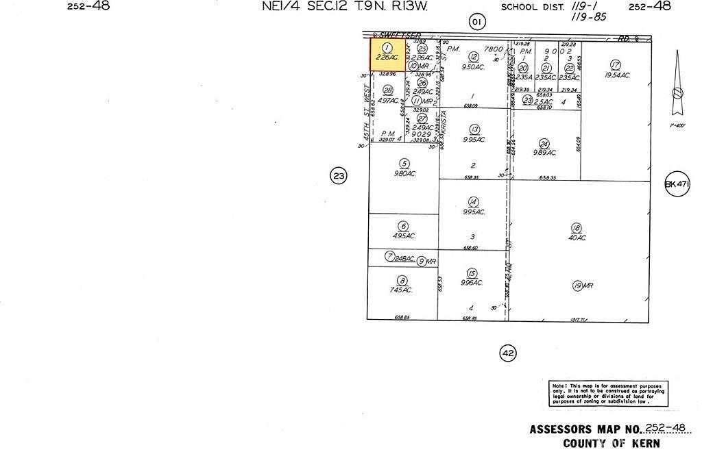 2.26 Acres of Land for Sale in Rosamond, California
