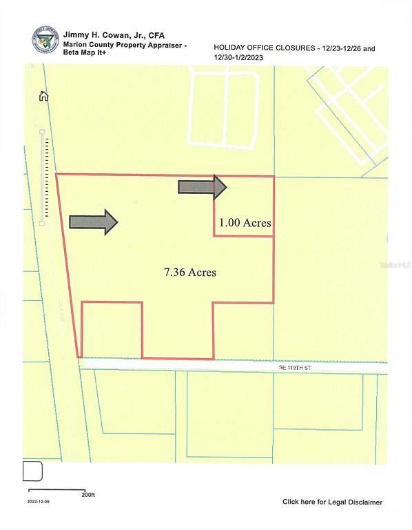 8.4 Acres of Commercial Land for Sale in Belleview, Florida