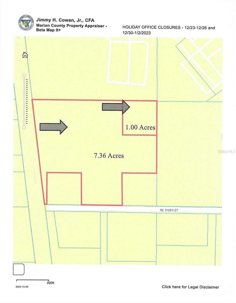 8.36 Acres of Commercial Land for Sale in Belleview, Florida