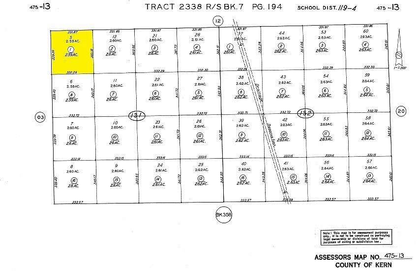 2.59 Acres of Land for Sale in Rosamond, California