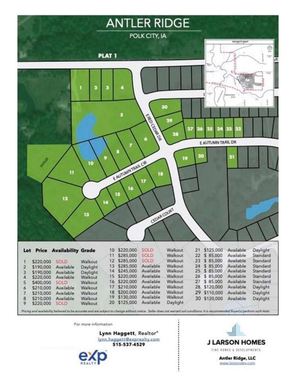 0.34 Acres of Residential Land for Sale in Polk City, Iowa