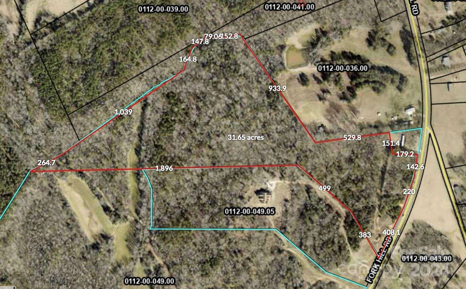 31.7 Acres of Recreational Land for Sale in Heath Springs, South Carolina