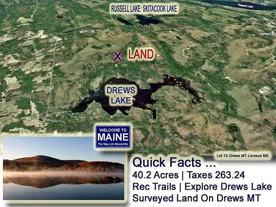 40.2 Acres of Recreational Land for Sale in Linneus, Maine