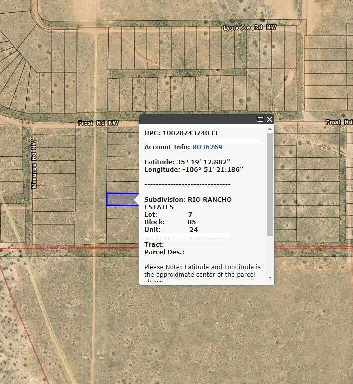 0.57 Acres of Land for Sale in Rio Rancho, New Mexico