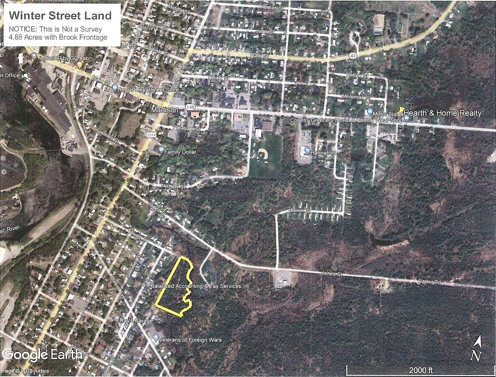 4.88 Acres of Land for Sale in Madison, Maine