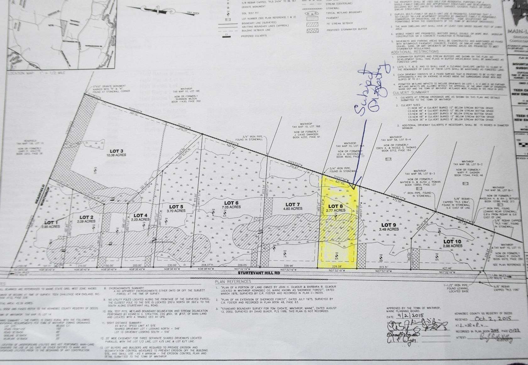 2.8 Acres of Land for Sale in Winthrop, Maine