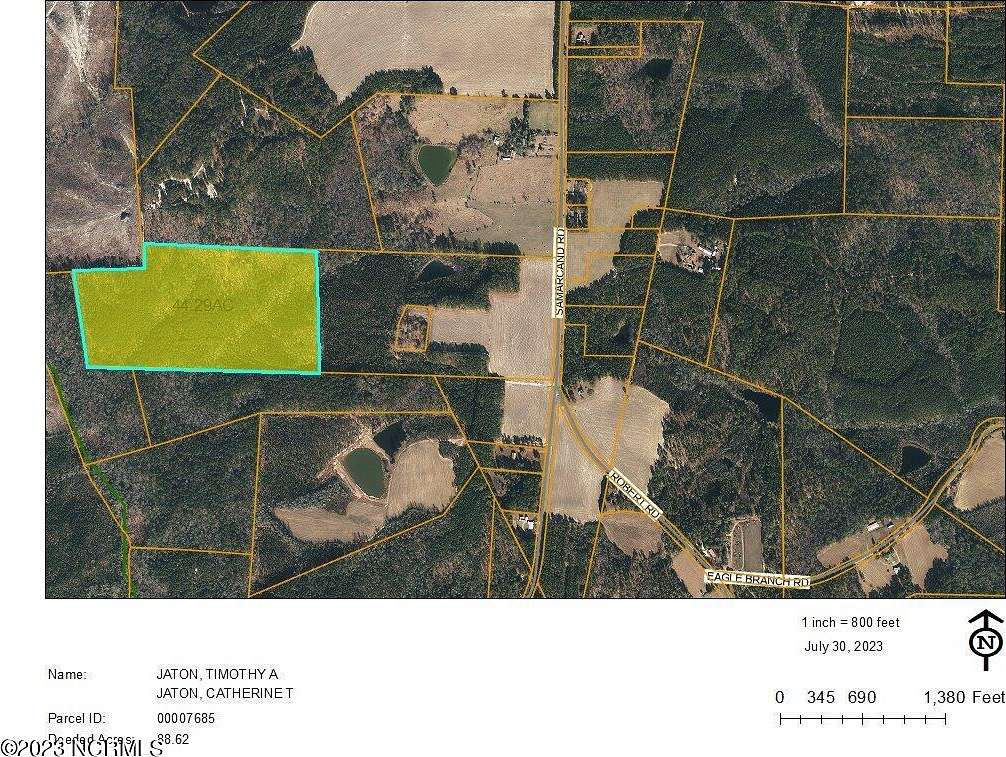 44 Acres of Land for Sale in Eagle Springs, North Carolina