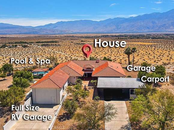 3.5 Acres of Residential Land with Home for Sale in Desert Hot Springs, California