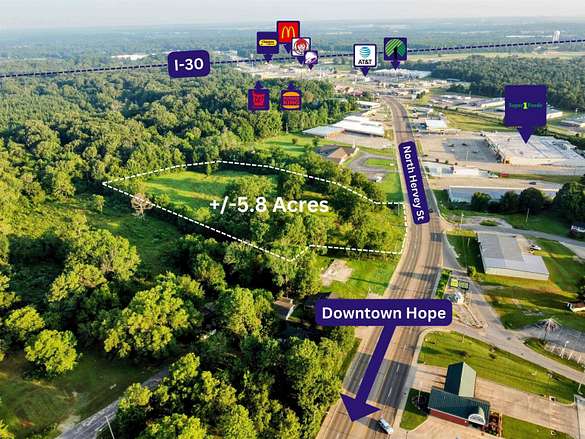 5.9 Acres of Commercial Land for Sale in Hope, Arkansas