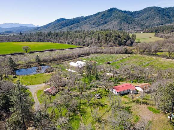45.7 Acres of Agricultural Land with Home for Sale in Gold Hill, Oregon