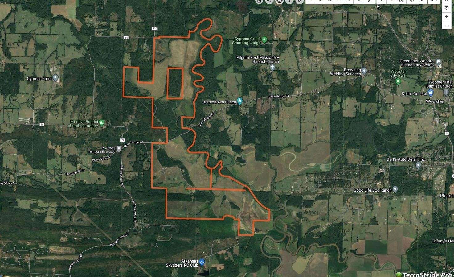 2,044 Acres of Land for Sale in Plumerville, Arkansas